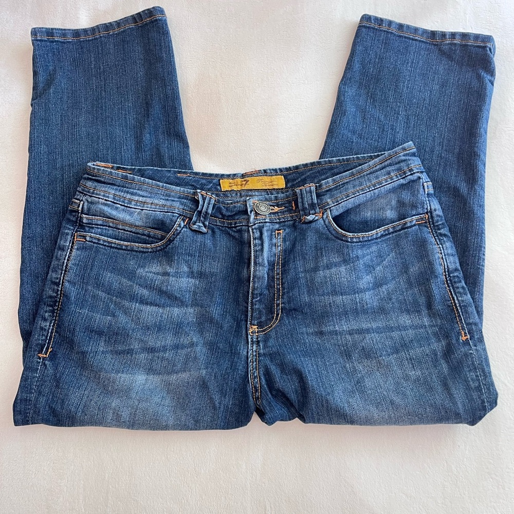 Seven7 Women's Straight Leg Cropped Jeans